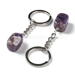Natural Amethyst Pendant Keychain&nbsp;KEYC-D021-01P-03