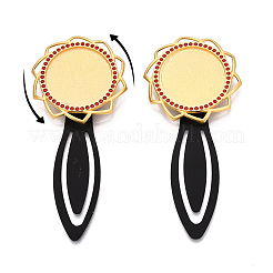 Alloy & Iron Bookmark Cabochon Settings&nbsp;PALLOY-N184-10G