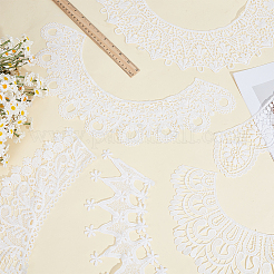 6Pcs 6 Styles Polyester Embroidery Lace Collar&nbsp;AJEW-CY0002-84