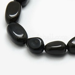 Natural Obsidian Nuggets Beads Strands&nbsp;G-L154-16