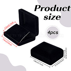 Plastic Cover with Velvet Brooch Packing Boxes&nbsp;VBOX-WH0012-07A