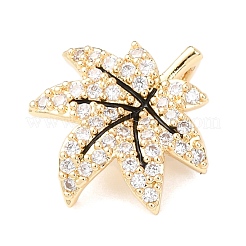 Brass Micro Pave Clear Cubic Zirconia Pendants&nbsp;KK-C249-06G