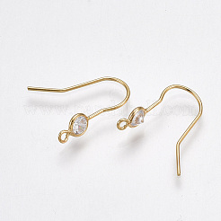 Brass Earring Hooks&nbsp;X-KK-T038-249G
