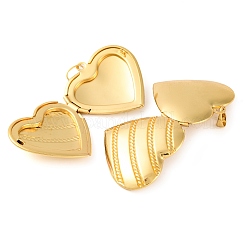 Rack Plating Brass Locket Pendant&nbsp;KK-H486-04G-02