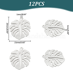 12Pcs 201 Stainless Steel Pendants&nbsp;STAS-UN0054-39