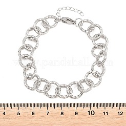 Hammered 304 Stainless Steel Rolo Chain Bracelets for Women&nbsp;BJEW-A160-10P