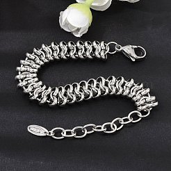 12MM 316L Surgical Stainless Steel Link Chain Bracelets&nbsp;SA-CBAB122-04P