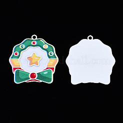 Spray Painted Brass Pendants&nbsp;KK-Q281-012