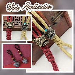 Outdoor EDC Tool Brass Parachute Rope European Beads&nbsp;KK-WH0081-44B-R
