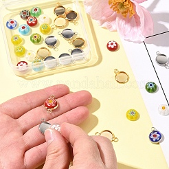 16Pcs 4 Styles Stainless Steel Pendant Cabochon Settings&nbsp;STAS-FS0001-79