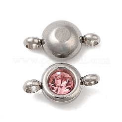304 Stainless Steel Single Rhinestone Connector Charms&nbsp;STAS-E194-13P-04