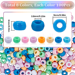 800Pcs 8 Colors Opaque Plastic Beads&nbsp;KY-SC0001-87
