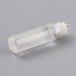 Transparent Glass Bottle Pendant Decorations&nbsp;EGLA-B002-01D