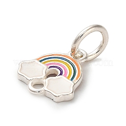 925 Sterling Silver Colorful Enamel Charms&nbsp;STER-C014-02B-S