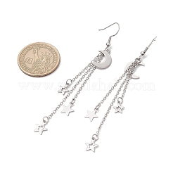 304 Stainless Steel Tassel Dangle Earrings for Women&nbsp;SA-CJ2DB3