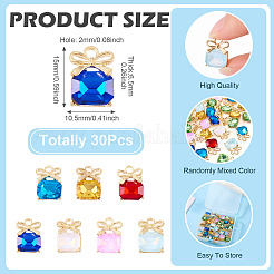 30Pcs Alloy & Glass Charms&nbsp;FIND-TA0008-05G