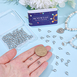 100Pcs 201 Stainless Steel Tube Bails&nbsp;STAS-SC0010-75
