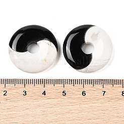 Natural Obsidian & Howlite Yin-yang Pendants&nbsp;FIND-Q109-01