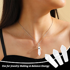 12Pcs Natural Quartz Crystal Pointed Beads&nbsp;G-OC0003-99