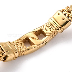 304 Stainless Steel Wheat Chain Bracelets&nbsp;BJEW-P263-C01-G