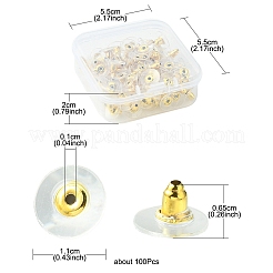 100Pcs Iron Ear Nuts&nbsp;KK-YW0002-09