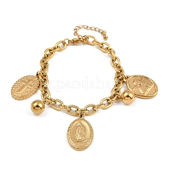304 Stainless Steel Charm Bracelets Bracelets for Women&nbsp;BJEW-A046-01G