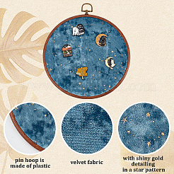 Galaxy Enamel Pin Hoop&nbsp;FIND-WH0260-64B