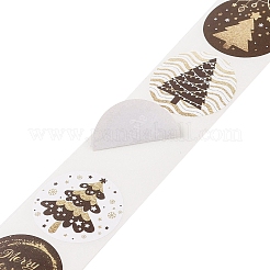 500Pcs Christmas Theme Round Stickers&nbsp;LS-AJEW-S090-04F