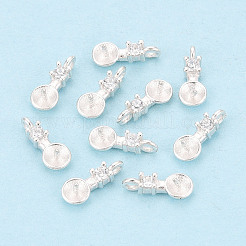 925 Sterling Silver and Cubic Zirconia Peg Bails&nbsp;STER-T009-25S
