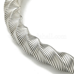 Non-Tarnish Adjustable 304 Stainless Steel Twist Spring Wire Bracelets&nbsp;BJEW-H617-14P