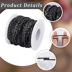 10M Flat Braided Imitation Leather Cords&nbsp;LC-CL0001-04A