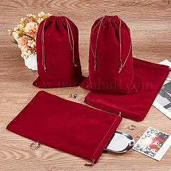 Velvet Jewelry Drawstring Pouches&nbsp;ABAG-WH20013-01C