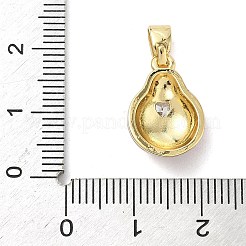 Brass Micro Pave Cubic Zirconia Pendants&nbsp;KK-K368-59G
