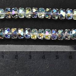 Transparent Electroplate Glass Beads Strands&nbsp;EGLA-K071-04A