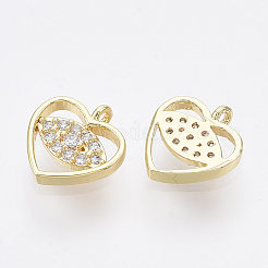 Brass Micro Pave Cubic Zirconia Charms&nbsp;LS-KK-Q761-49G-NF