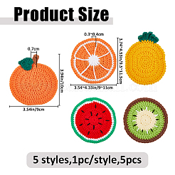 5Pcs Fruit Polyester Cup Mats&nbsp;AJEW-FH0007-38
