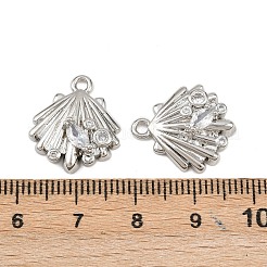 Brass Micro Pave Cubic Zirconia Pendants&nbsp;KK-K407-46C-P