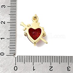 Brass Glass Pendants&nbsp;KK-P343-09B-G