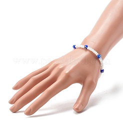 Glass Beads & Handmade Lampwork Beads Stretch Bracelets Set for Parents & Kid&nbsp;BJEW-JB06475