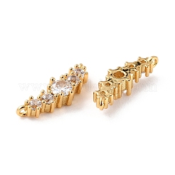 Brass Micro Pave Cubic Zirconia Pendants&nbsp;ZIRC-P092-029G-RS