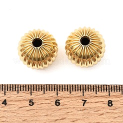 Brass Corrugated Beads&nbsp;KK-A296-01B-G