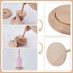 1Bag Rotatable Wooden Yarn Spinner for Knitting Ribbon Tape Rope&nbsp;AJEW-WR0003-57