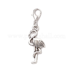3Pcs Alloy Flamingo Pendant Decorations&nbsp;HJEW-JM03785