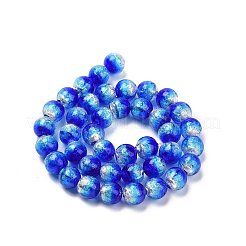 Handmade Silver Foil Glass Beads&nbsp;LAMP-A001-G01-10mm