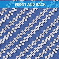 Flower ABS Plastic Imitation Pearl Beaded Trim Garland Strands&nbsp;CHAC-R001-01