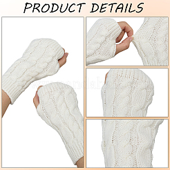 1 Pair Nylon Warm Fingerless Gloves&nbsp;AJEW-CY0002-22B