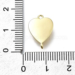 Brass Bowknot Heart Links&nbsp;KK-K400-49G-02