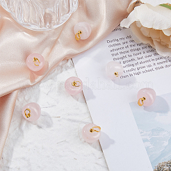 8Pcs Natural Rose Quartz Teacher Apple Charms&nbsp;G-FI0001-26