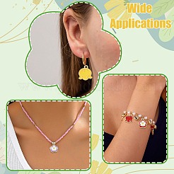 45Pcs 9 Colors Alloy Enamel Flower Charms&nbsp;ENAM-CJ0007-51