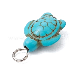Dyed Synthetic Turquoise Pendants&nbsp;PALLOY-JF02924-01